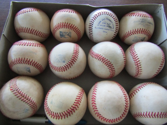 Lot of 12 Rawlings Major League Baseballs