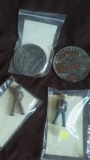 2 Lead Toy Soldiers, 2 Metal Commemorative Paperweights