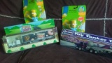 Clark Tanker Truck, Dunkin Donuts Truck and 2 Bendable Bart Simpson Figures