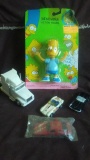 4 Piece Vehicle Lot and Bendable Bart Simpson Figure