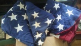 Box Lot of 3 U.S. Flags