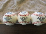 Lot of 3 Spalding Major League No. 1 Baseballs