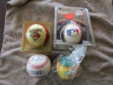 Lot of 4 Baseballs, Indians, Blimpie, Franklin 95 Collector Series