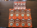 Lot of 9 Complete 1999 Cleveland Browns Coin Set with Display Board, New in Packaging