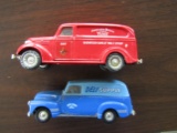 Lot of 2, ERTL 1938 Delivery Truck and 1950 Chevy Panel Truck