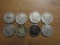 Lot of 8 Silver Dimes, 1920, 39, 48, 49, 50, 51, 55