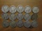 Lot of 15 Silver Dimes, 1943