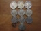 Lot of 10 Silver Dimes, 1940