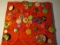 Vintage Button Collection on Display board