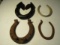 Lot of 4 Vintage Horse Shoe Decor