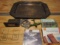 Lot with Serving Tray, Book, CD's, Handcuffs with Keys