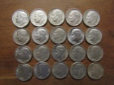 Lot of 20 Silver Dimes, 1964