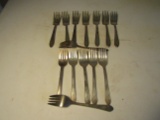 Lot of 14, 6 Supreme Silver Plate Forks and 8 R. C. Co. Forks