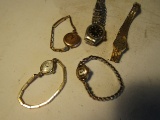 Lot of 5 Ladies Watches, Helbros, Gruen