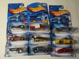 Lot of 9 HotWheels Cars, Original packages