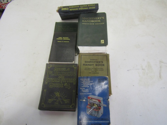 Lot of 7 Books, Shipfitters, Audels Pipe, Machinery Handbook