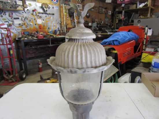 Vintage Outdoor Light with Eagle Top