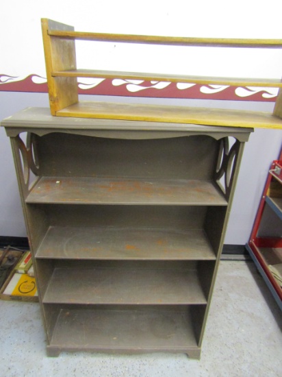 Lot of 2 Wood Shelf Units