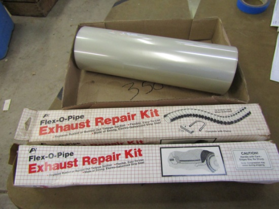 Exhaust Repair, Brass Fittings, Roll of Plastic