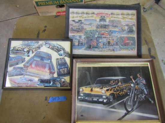 Lot of 3 Framed Pictures, 1- Robt. Williams
