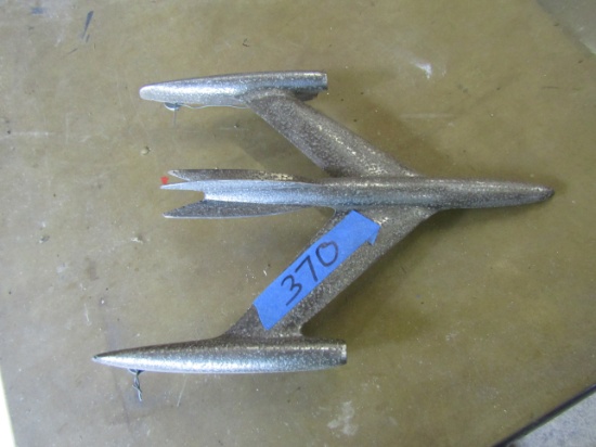 Vintage Car Rocket Hood Ornament, Metal
