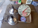 2 Thermometers and 2 Work Lights