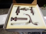 JADO Wall Mount Faucet, Old Bronze, Cross Handles, New, 842/602/105