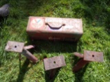 Tool Box with Contents and 3 Jack Stands