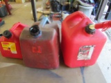 Lot of 3 Gas Cans