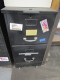 Metal 2 Drawer File Cabinet with Contents, Auto