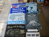 Lot of 6 Metal Auto/Hot Rod Signs