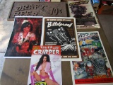 Lot of 5, Auto Décor, Wood 10 cent Beer, Posters