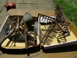Lot of Tools, Rakes, Funnel, Shearers