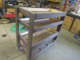 Wood Shelf Unit on Wheels