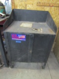 Metal Cabinet with Contents, Welding Rods and Equipment