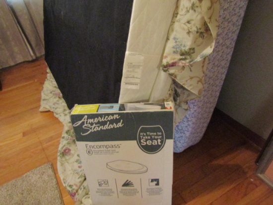 Symbol Box Spring and Mattress and New Toilet Seat