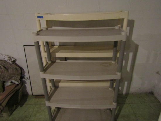 Lot of 2 Shelf Units, plastic