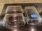 Lot of 3, 1-Cassarole and 2-Loaf Dishes, Fire King Clear