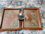 Set of 2 Painted Mirrors and Baby Ben Alarm Clock by Westcox