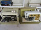 Lot of 2, Sewing Machines, Sears Kenmore and Singer Electric in Case