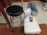 2 Stools and Electric Fan