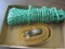 Lot of Rope and Tow Strap with 2 Hooks