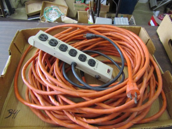Heavy Duty Long Extension Cord and Power Strip