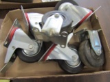 Lot of Casters, some with Locks