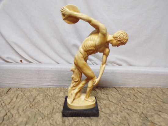 Disk Thrower Statue Signed By A.Satini