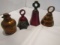 Lot of 4 Holiday Bells