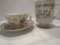 Lefton Teacup and Saucer and 50th Cup