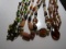 Lot of 3 Glass Art Necklace and 1 Stone Necklace