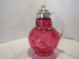 Fenton Cranberry Syrup Jar