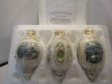 Set of 3 Bradford Editions Irish Blessings Heirloom Porcelian, COA